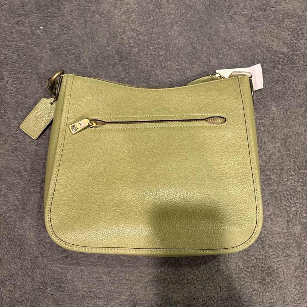 Coach Moss Green Leather Shoulder Bag - Picture 3 of 4